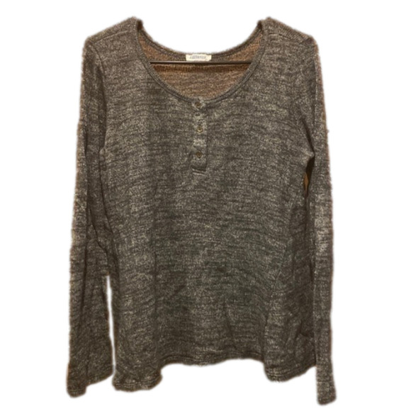 Gray Swoop Neck Sweater - Picture 1 of 1
